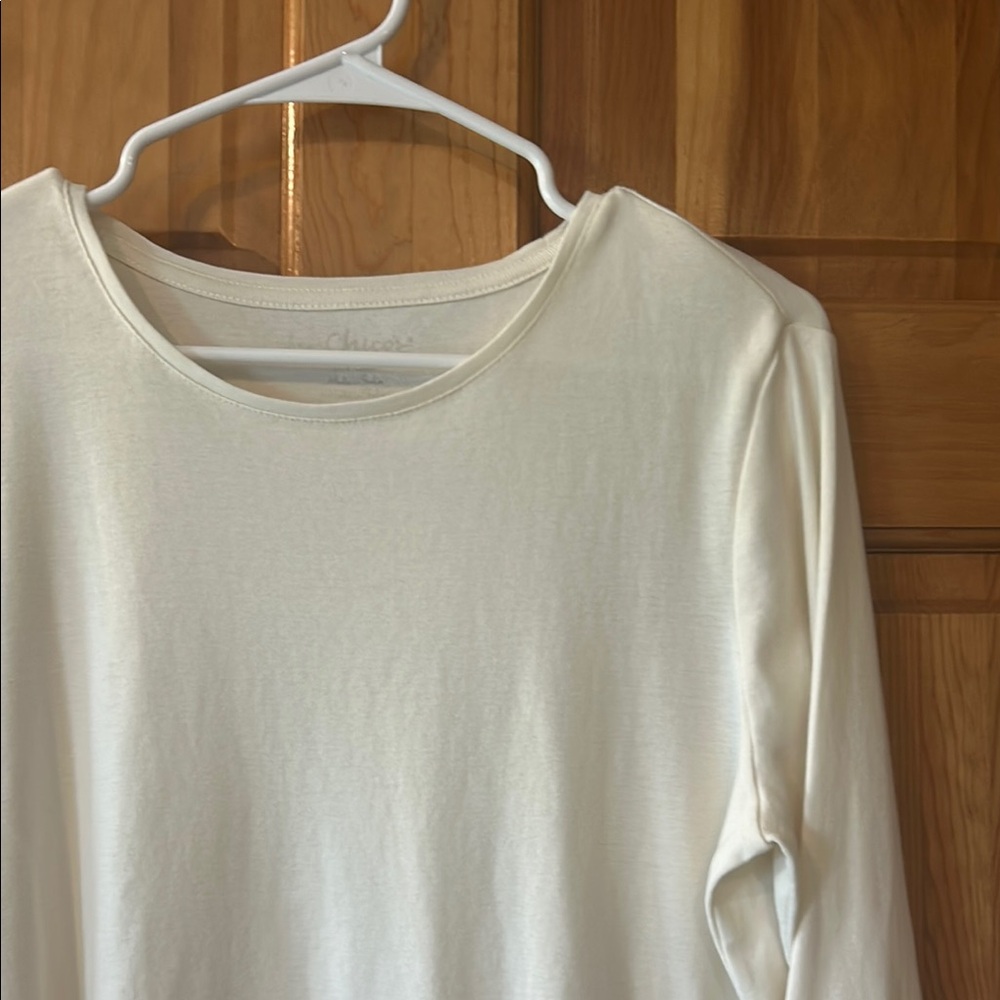 Chico's Soft Cream Cotton Top